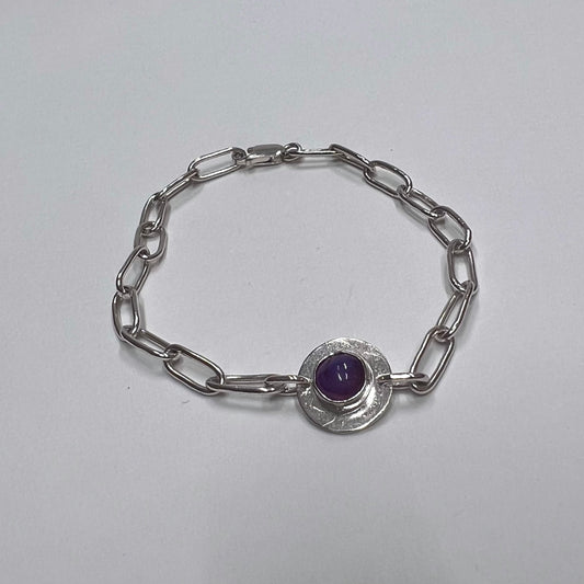 Circle Bezel Bracelet Purple
